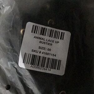 New Torrid Animal lace up Bustier Top